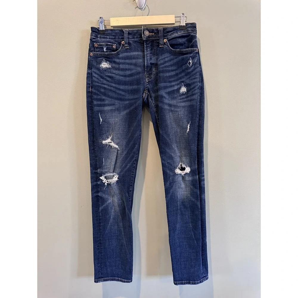 American Eagle Men's Ne(x)t Level Flex Slim Distressed Blue Size 28 x 32 Jeans